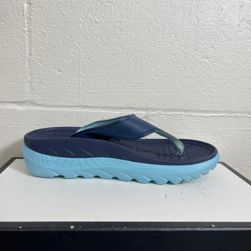 Vionic‎ Restore Navy Blue Recovery Thong Sandals Slip On Women's 10 US